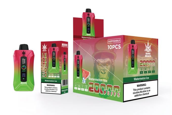 Bang Beach Vape - BPX07 Bang Beach 20000 Puffs Smart Screen Vape Watermelon Ice