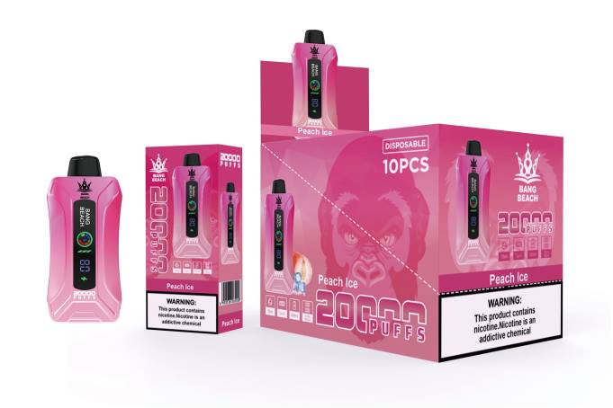 Bang Beach Vape - BPX09 Bang Beach 20000 Puffs Smart Screen Vape Peach Ice