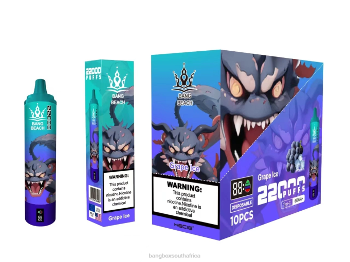 Bang Beach Vape - BPX019 Bang Beach 22000 Puffs Smart Screen Grape Ice