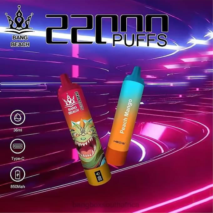 Bang Beach Vape - BPX024 Bang Beach 22000 Puffs Smart Screen Peach Mango