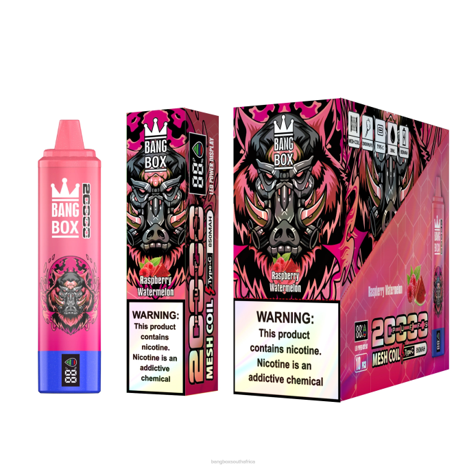 Bang Box Vape - BPX053 Bang Box 20000 Puffs Smart Screen Raspberry Watermelon
