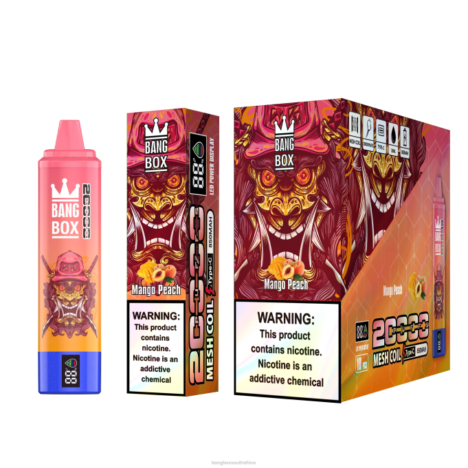 Bang Box Vape - BPX058 Bang Box 20000 Puffs Smart Screen Mango Peach