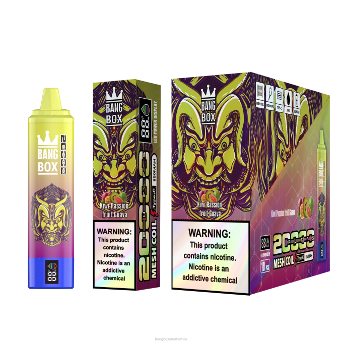 Bang Box Vape Price - BPX050 Bang Box 20000 Puffs Smart Screen Kiwi Passion Fruit Guava