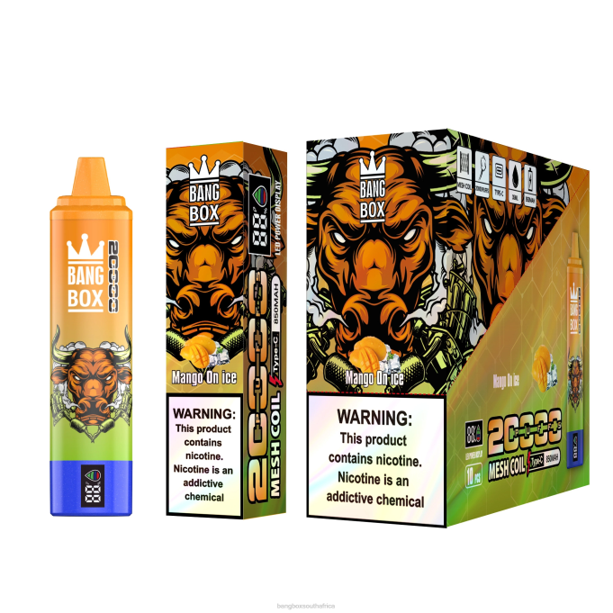Bang Box Vape Review - BPX054 Bang Box 20000 Puffs Smart Screen Mango On Ice