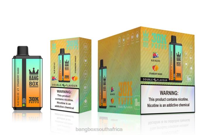 Bang Box Vape - BPX073 Bang Box 30000 Puffs Dual Flavors Blue Razz Ice & Strawberry Mango